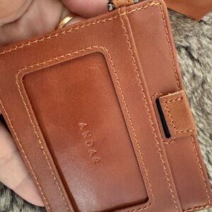 Andar The Denner Maple Brown Leather Card Holder Brand New limited edition